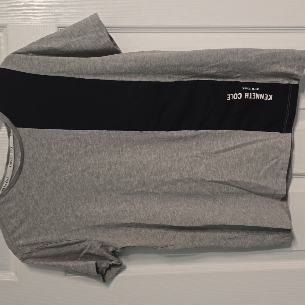 Gray and Black Graphic T-Shirt